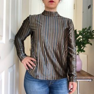 Zara striped long sleeve turtleneck